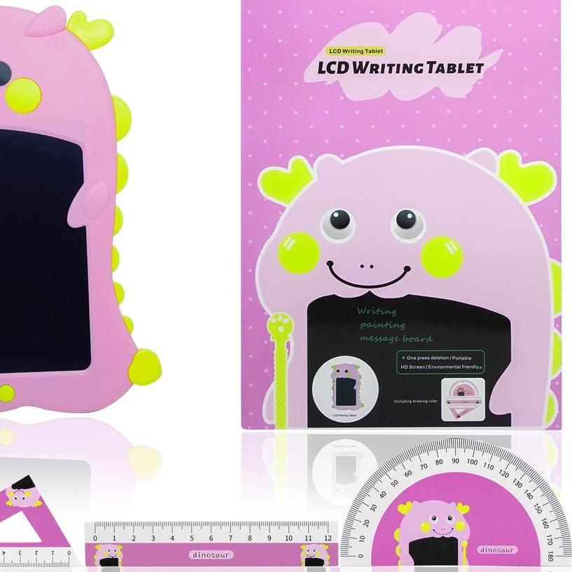 ➲ Papan Tulis Untuk Gambar Hapus Tulis Anak Lcd Led Dinosaurus Rabbit Penguin 8.5 Inch