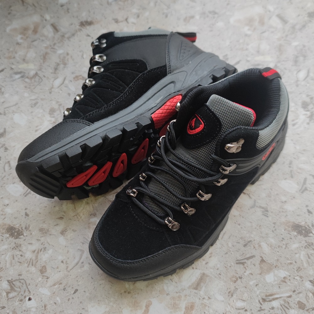 Nyaman Mendaki Fashion Olahraga Outdoor Waterproof Sepatu Boots Tinggi Hiking Gunung Pria Cowok Kasual Kerja Adventure Touring 243