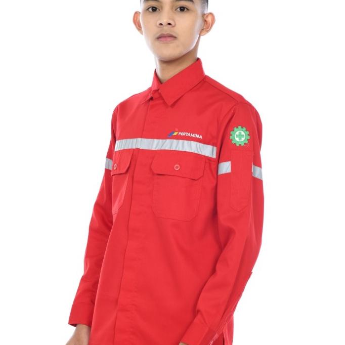Atasan Wearpack Pertamina Baju Safety Pertamina Serangan kerja Pertami