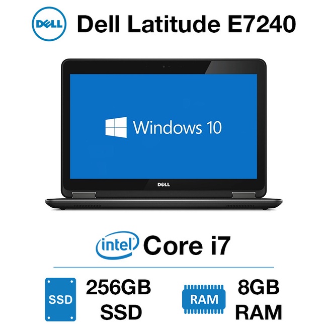 LAPTOP DELL LATITUDE E7240-CORE i7 GEN 4- SUPER SLIM GAN - 8GB SSD 256  S_N_COMP