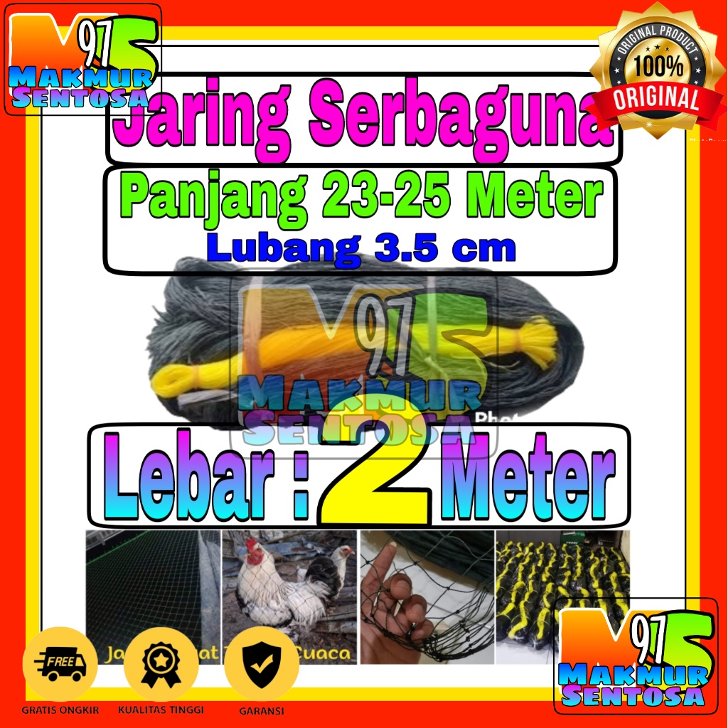 Jaring Pagar Ayam 2 meter / Jaring Serbaguna /Jaring Kandang /Jaring