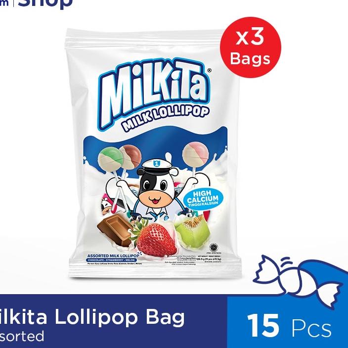 

☟ Milkita Candy Lollipop Assorted Bag Premium Paket 3 Bag ◙