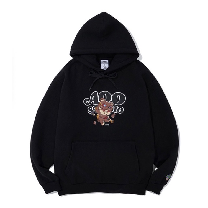 [READY STOCK] aqo x lol boksil black hoodie exo sehun