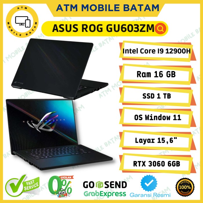 ASUS ROG ZEPHYRUS M16 GU603ZM I936G6TO - I9 12900H 16GB 1TBSSD RTX3060