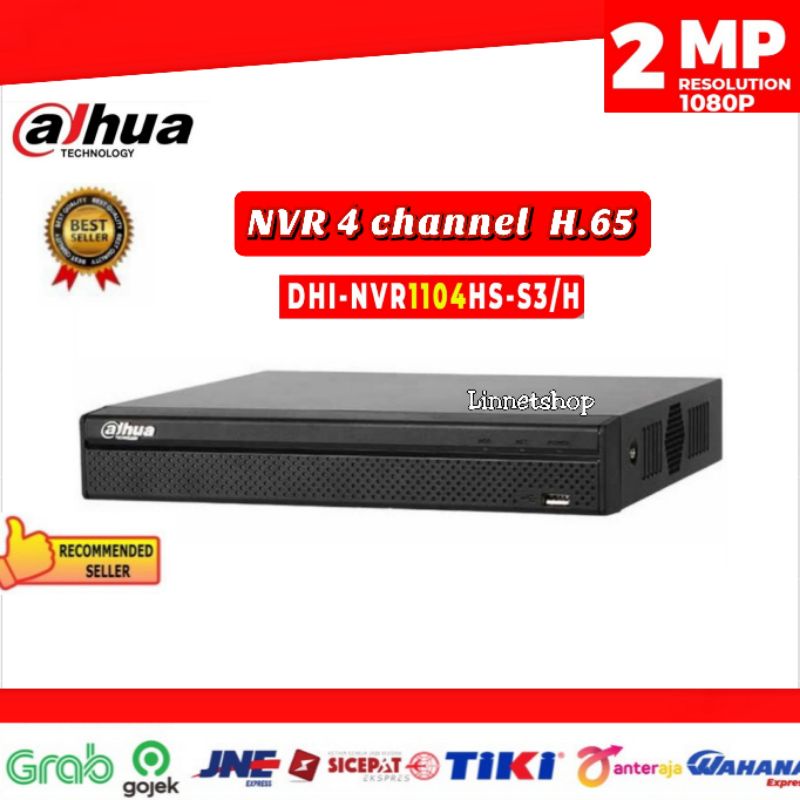 NVR DAHUA DHI-NVR1 104HS - S3/H 4 CHANNEL ORIGINAL