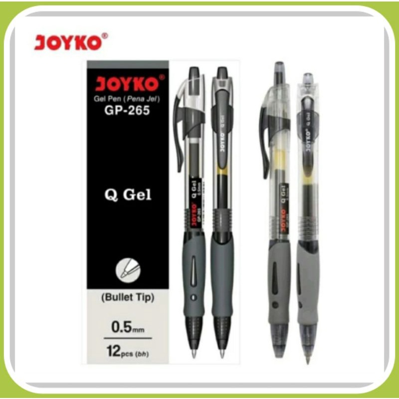 

Terlaris ✨ -Joyco Pulpen Gell GP - 265 / Q gell ( 1 lusin )- 2.2.23