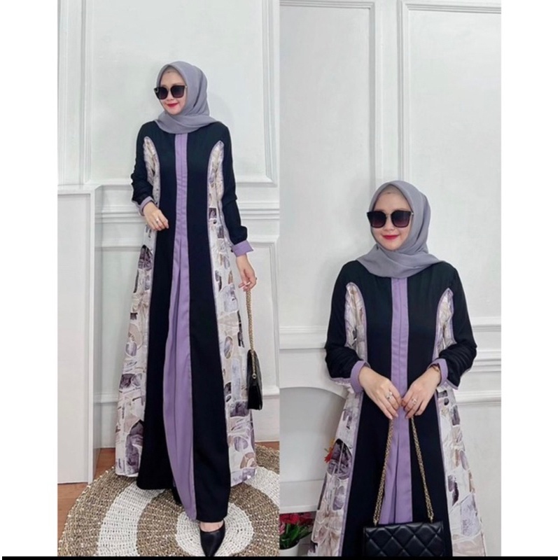 Gamis abaya / adisha / hikmat kw / gamis terbaru abaya / zulfa dress / zahra collection / abaya lace