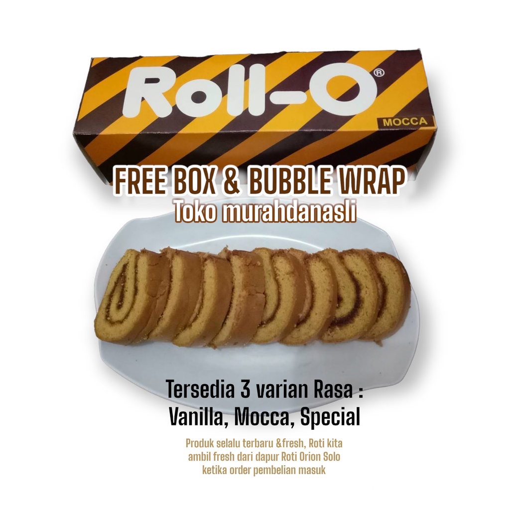 

ROLL O Roti Bolu Gulung ORION Vanilla / Mocca / Special Oleh Oleh Khas Solo