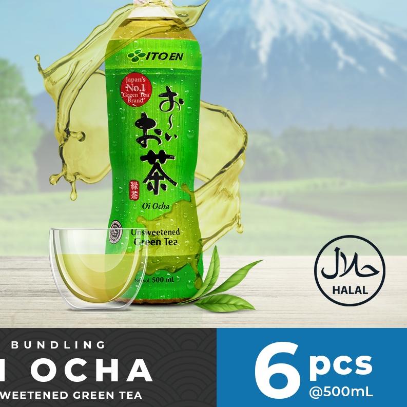 

☝ ITO EN Oi Ocha Unsweetened Green Tea 500 ml @6 pcs - Teh Hijau ✰