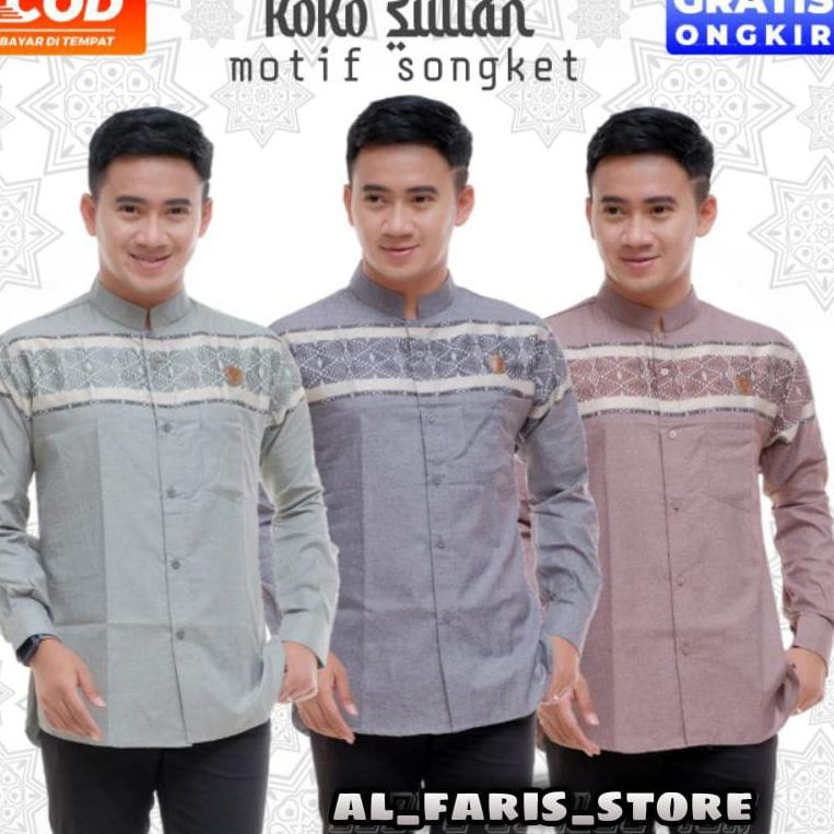 HOT SALE Kemeja koko/Koko pria sultan motif songket