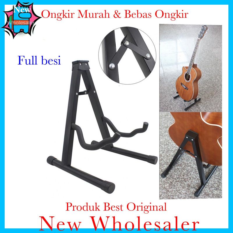 stand Duduk gitar akustik elektrik original bahan besi