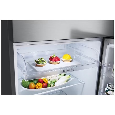 LG GV-B242PLGB / GVB242PLGB 263L Top Freezer Fridge in Platinum Silver3 Steel