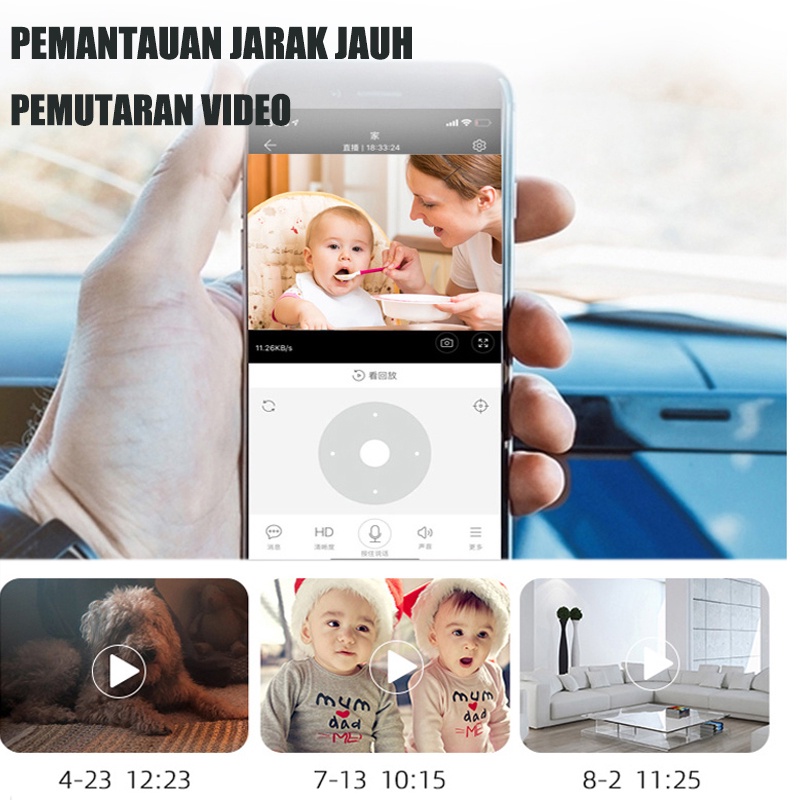 360 derajat full-color high-definition waterproof dan lightning-proof outdoor night vision wireless wifi remote monitor