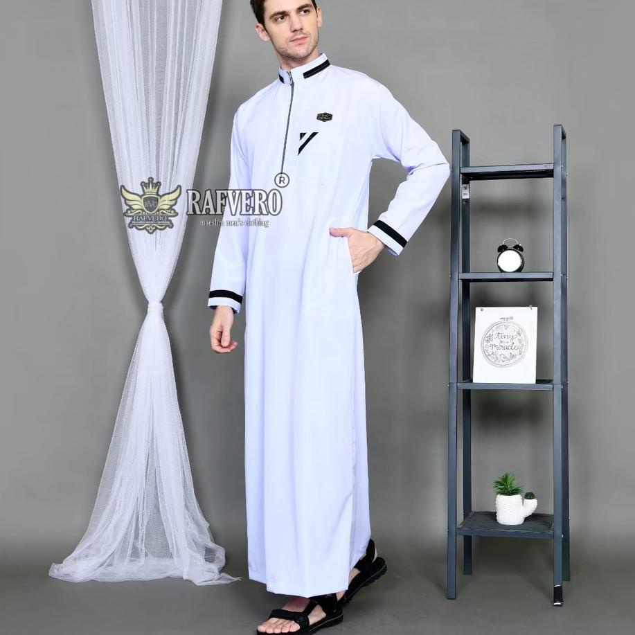 Menarik D - Jubah Pria polos motif list - gamis pria - jubah dewasa - baju koko