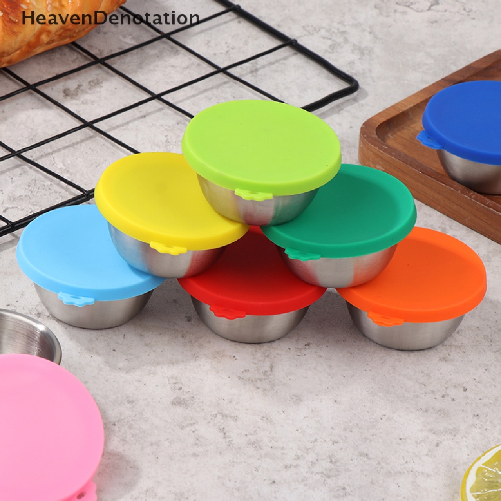 [HeavenDenotation] Wadah Bumbu Salad 50mL Dengan Tutup Gelas Saus Celup Anti Bocor HDV