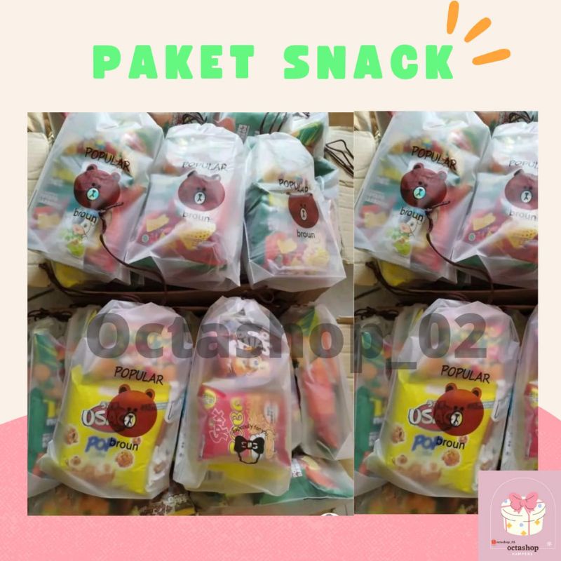 

BUY 30 FREE 1, Paket Snack ulang tahun kemasan pouch/Hampers Snack ulang tahun