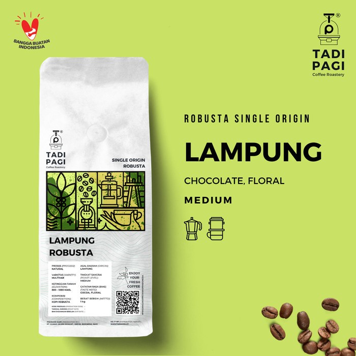 

Robusta Lampung Roast Bean Coffee Kopi Biji Matang 500 gram