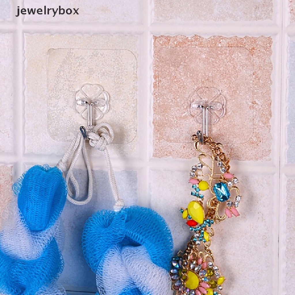 [jewelrybox] 3x Gantungan Hook Dinding suction cup sucker Transparan Kuat Untuk Kamar Mandi Dapur  Butik