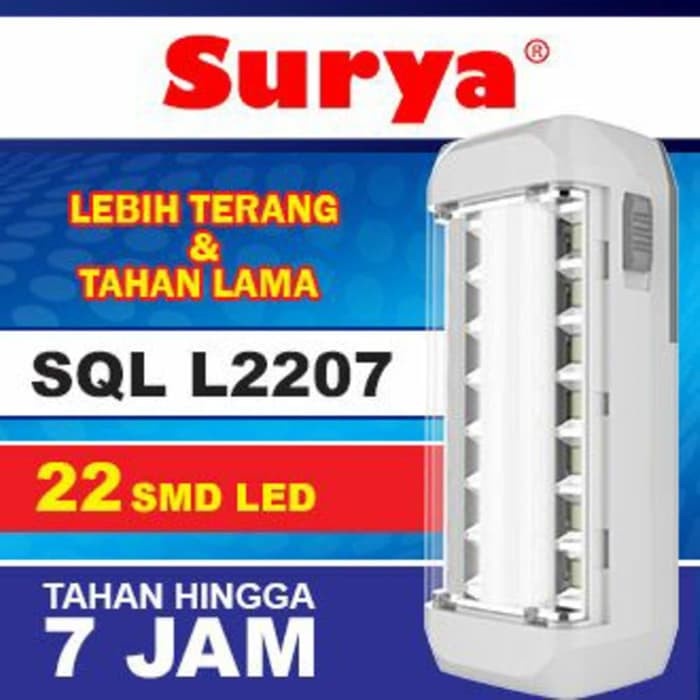 Emergency Lamp SURYA SQL L2207 - Lampu Darurat Flash Light Led 2207