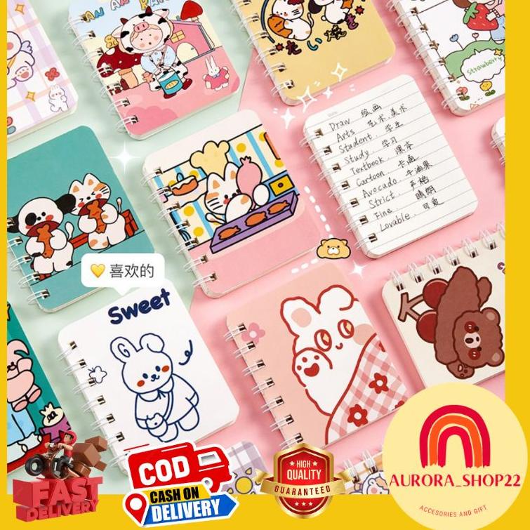 

S27 [COD] Notebook Mini Buku Catatan Kecil Buku Memo Mini Karakter Lucu Praktis Notebook Spiral PALING DICARI ⇟