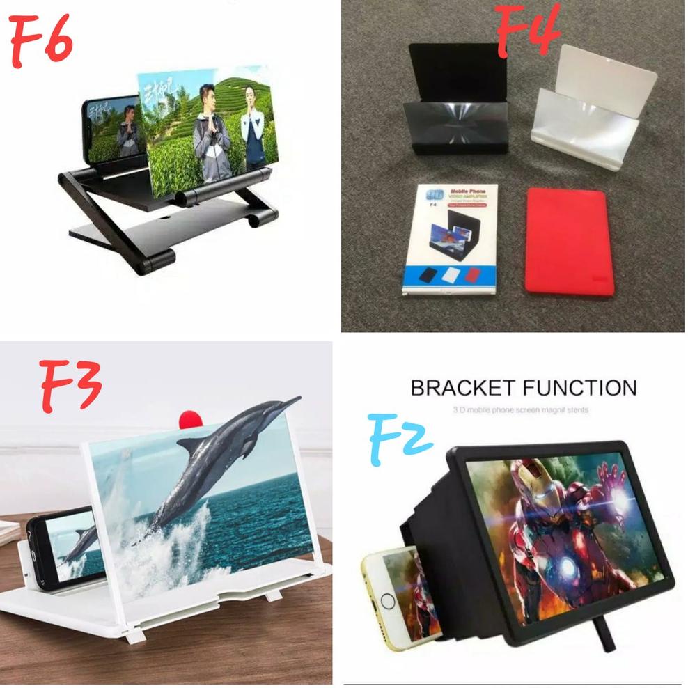 Promo Hari Ini [Bonus Emas] Kaca pembesar layar hp smartphone F2,F3,F4 F6  3D 12"/10" inchi lipat po
