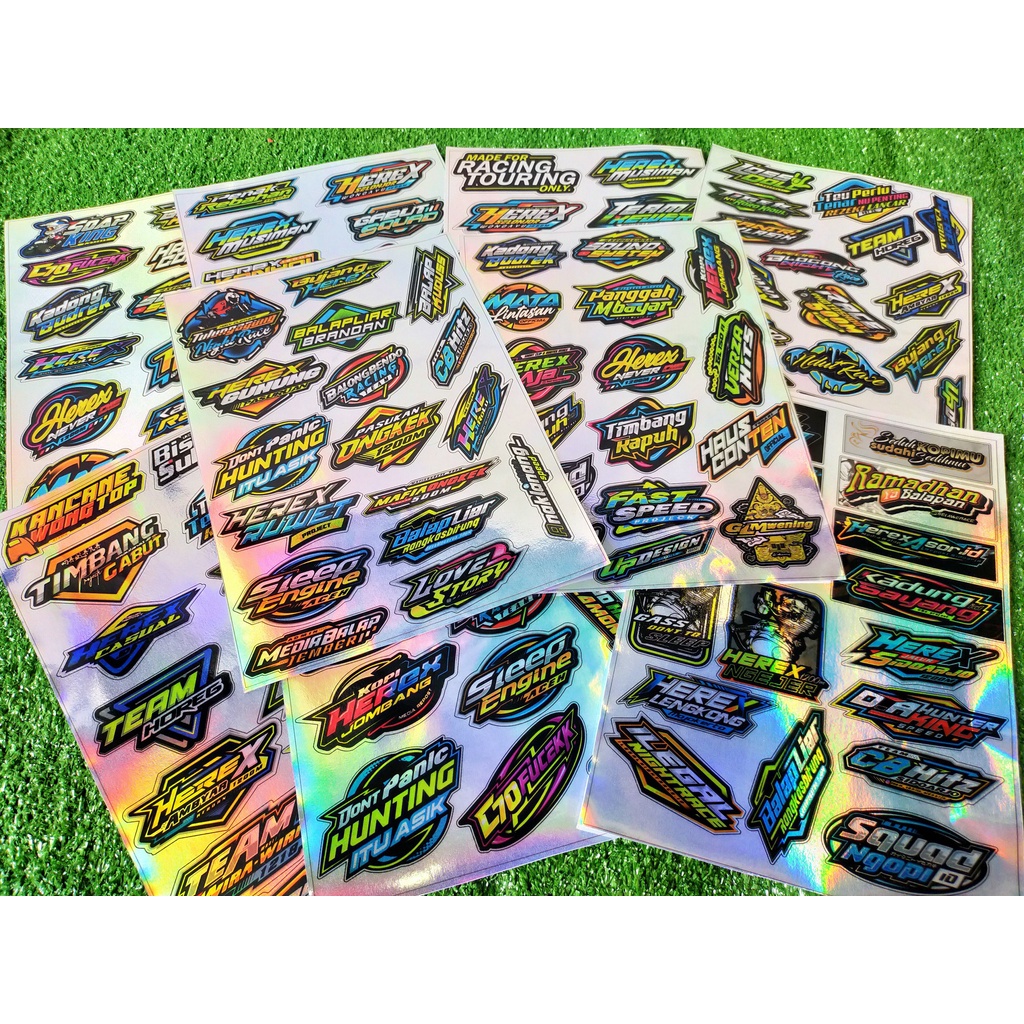 JP Stiker Pack Sponsor Herex Hologram 1set Isi Banyak