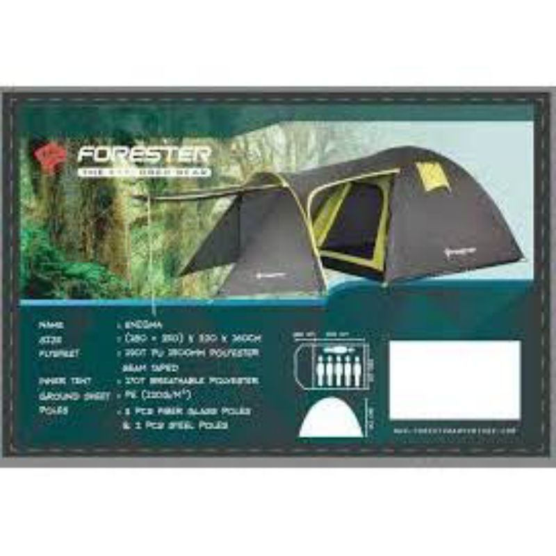 TENDA KAPASITAS 6 | TENDA FORESTER ENIGMA 6 | FORESTER TENT ENIGMA 6 | TENDA ENIGMA 6