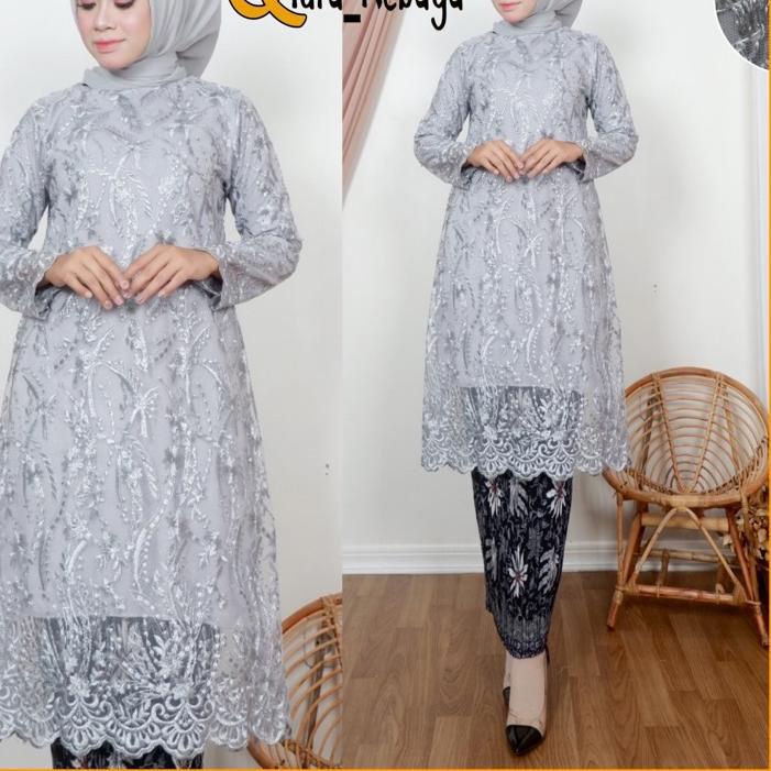 ♡ Kebaya Modern Set Kebaya Tunik Kebaya Wisuda Kekinian Stelan Kebaya Tunik Brukat Modern Tunik Brok