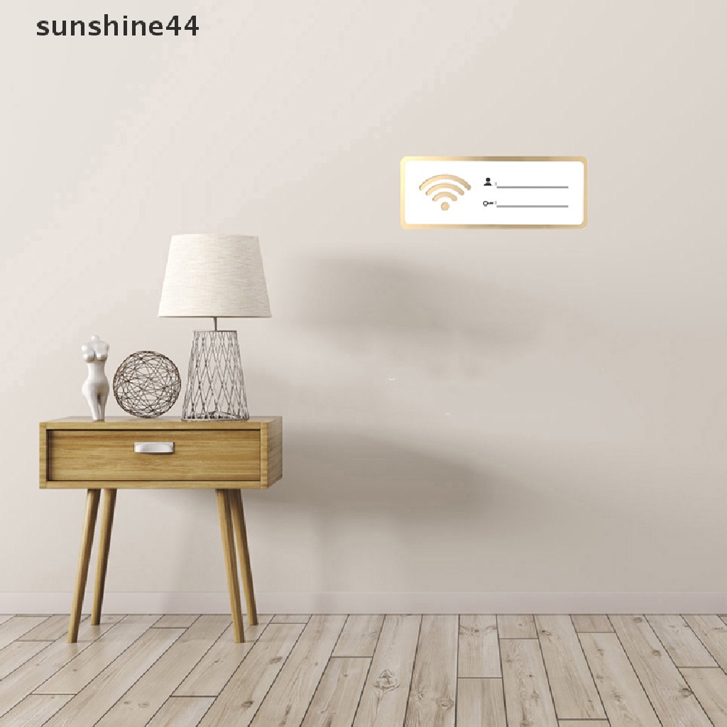 Sunshine Wifi Sign Password Dinding Plakat Acrylic Wireless Network Hotel Papan Tamu Papan Tulis Dekorasi Kamar Tanda Plakat Printable Code ID