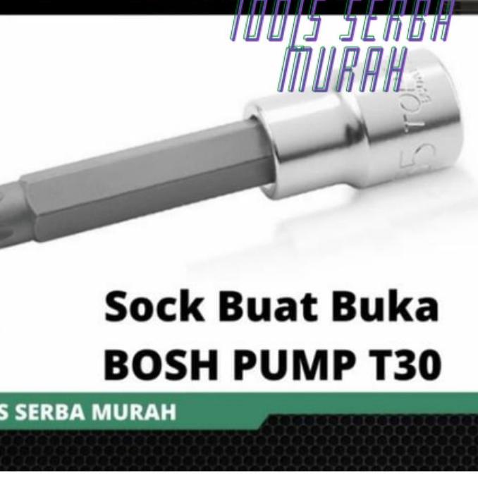 ◘ COD mata sock socket T30 Lubang bintang 5 Long DR 1/2" kunci t30 segi 5 Panjang / Pendek ✫