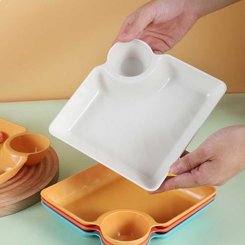 Japanese Dumpling Sushi Dipping Dish/Wadah Makanan Penutup Snack Tray Bahan PP