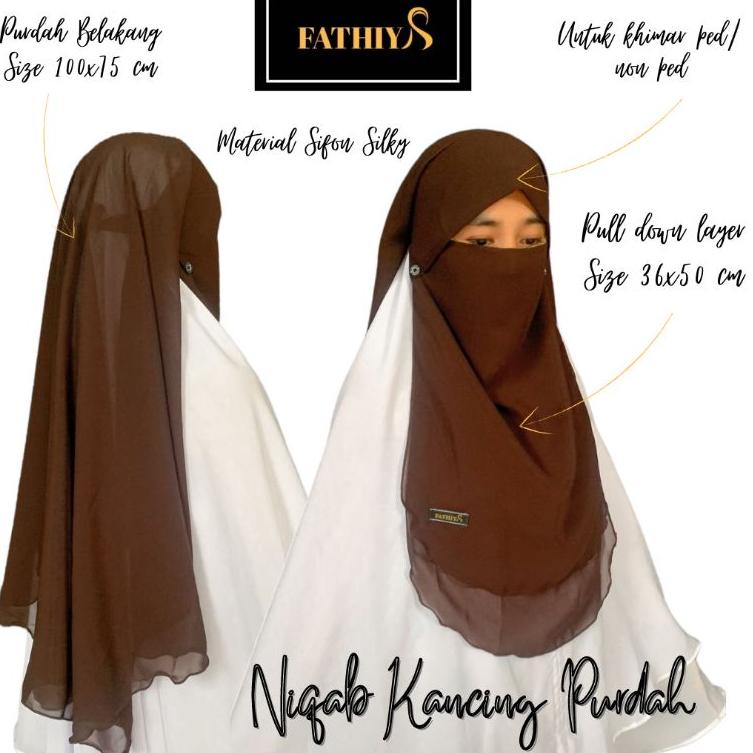 Chekout Cadar Niqab Poni Kancing Purdah fathiya