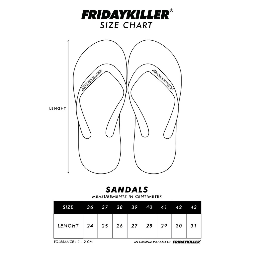 SANDAL JEPIT FRIDAY KILLER | UNIV SANDAL BLACK