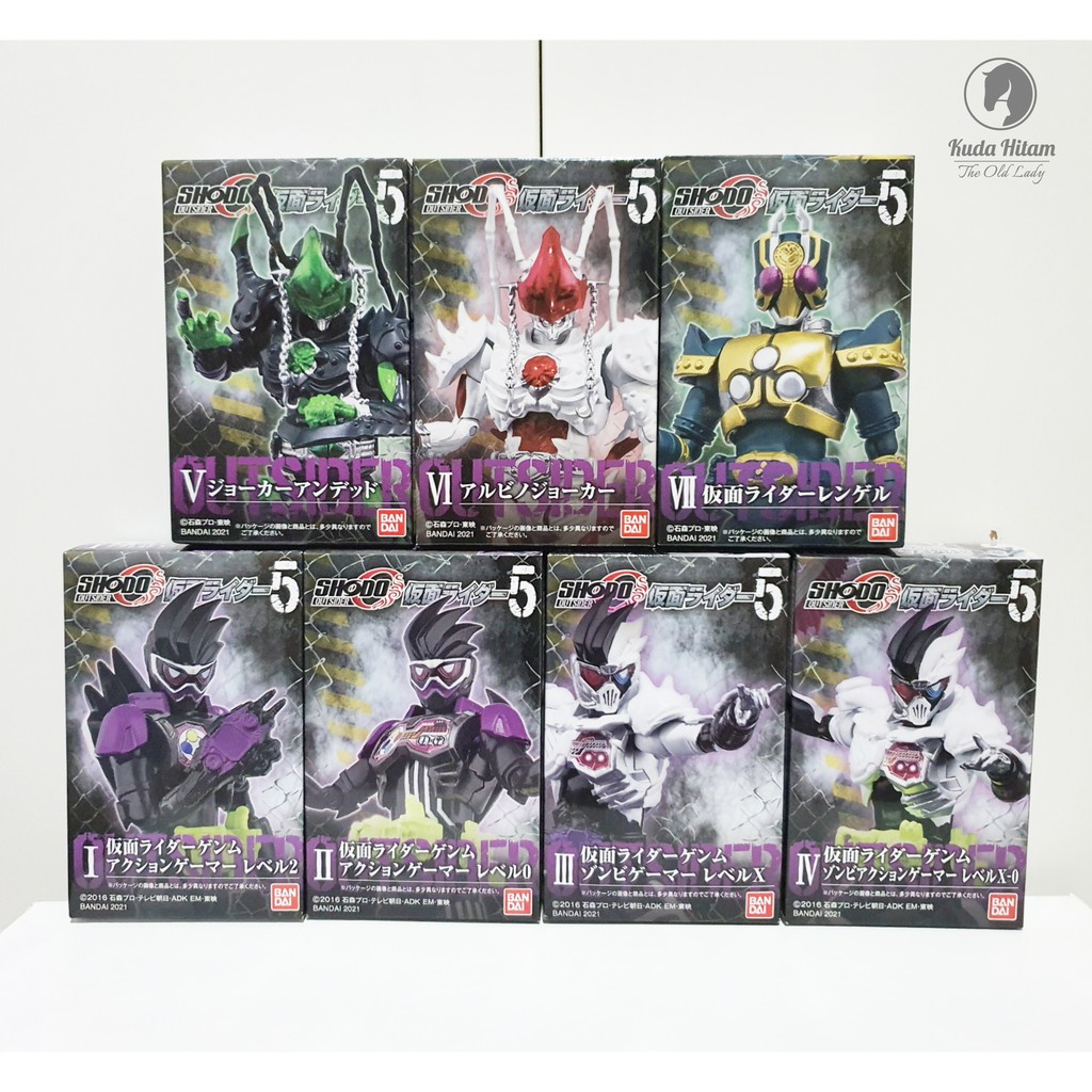 Shodo-O Kamen Rider 5 Ex-Aid Genm Zombie Action Gamer Lv 2 0 X X-0 Blade Joker Undead Albino Leangle