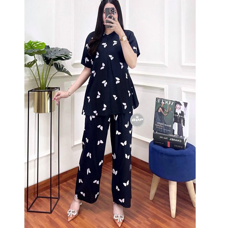 BEST SELLER Dianputri - Setelan Piyama Baju Tidur Arab | Piyama Arab Resleting Depan | One Set Rayon