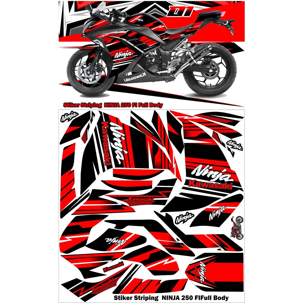 Striping Kawasaki Ninja 250 FI / decal Kawasaki Ninja 250 FI / variasi Kawasaki Ninja 250 FI