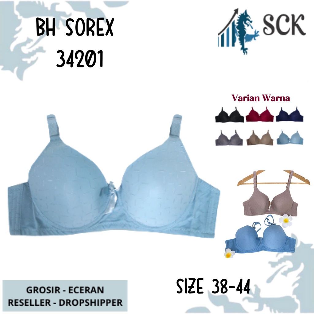 BH SOREX 34201 Kawat Busa Tipis Polos / Pakaian Dalam Wanita - sckmenwear GROSIR