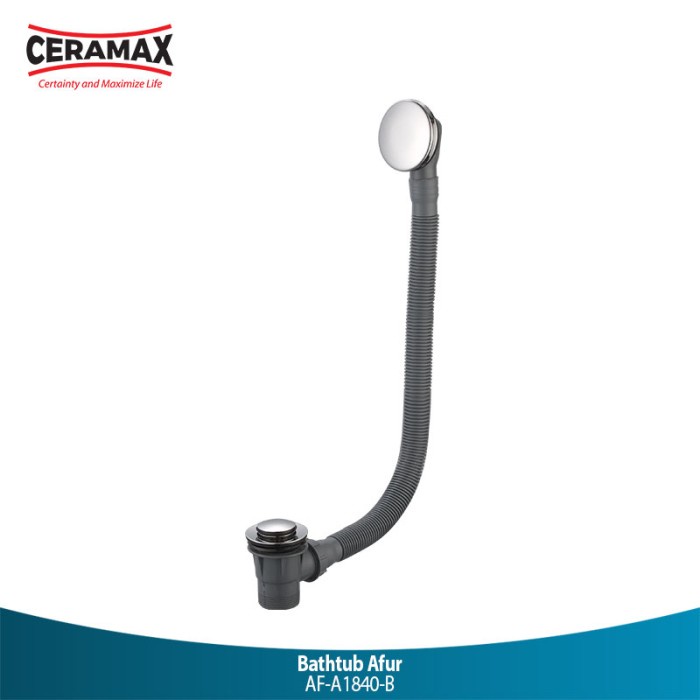 Terlaris Ceramax Plastic Bathtub Afur / Pipa Pembuangan Air Bathtub Af-A1840-B