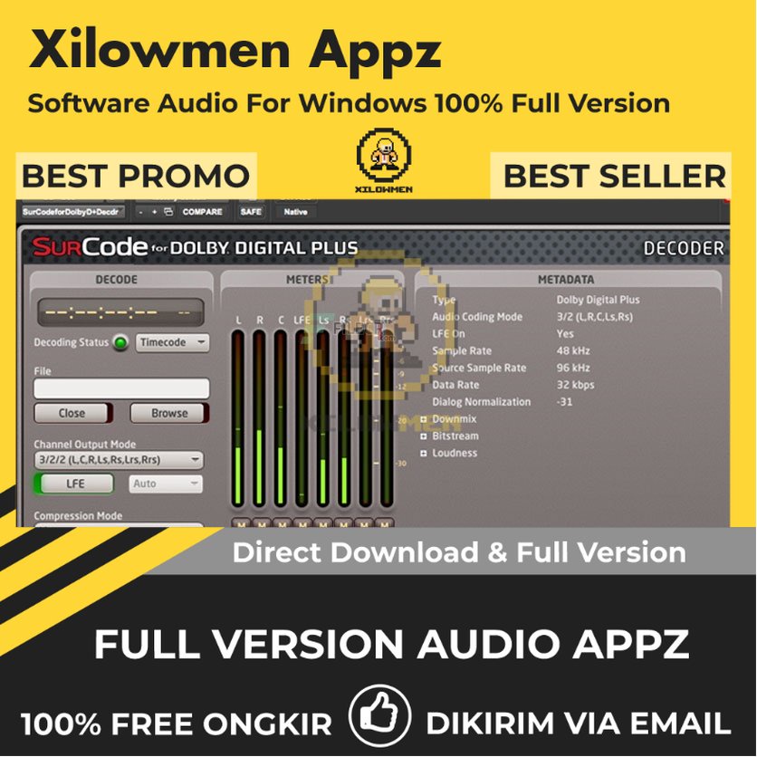 [Full Version] Minnetonka SurCode Dolby Digital Pro Lifetime Audio Software WIN OS - Encoder audio Dolby Digital untuk produksi suara surround