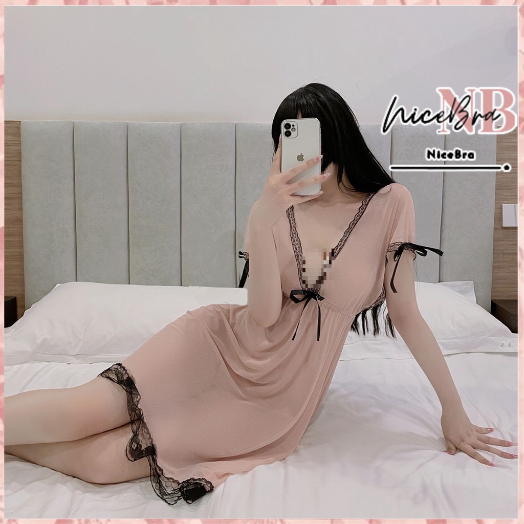 Nicebra Baju Tidur Pakaian Wanita Lingerie Dress Wanita Import Sleepwear 3129