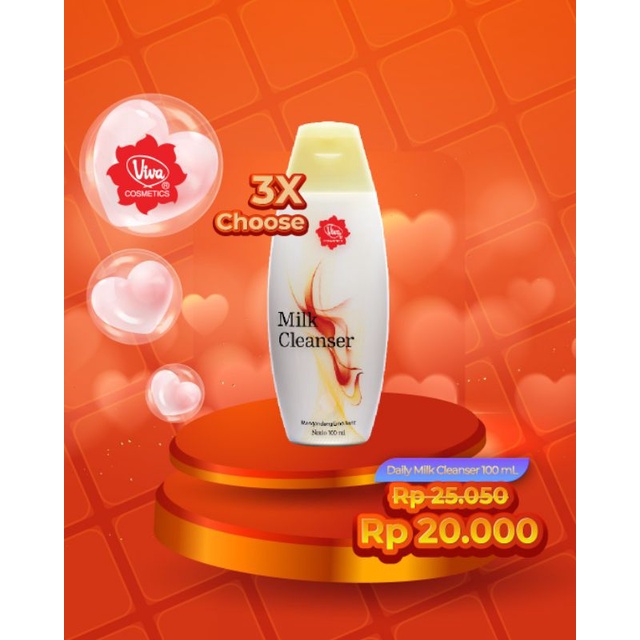 Paket 3 Viva Milk Cleanser 100ml