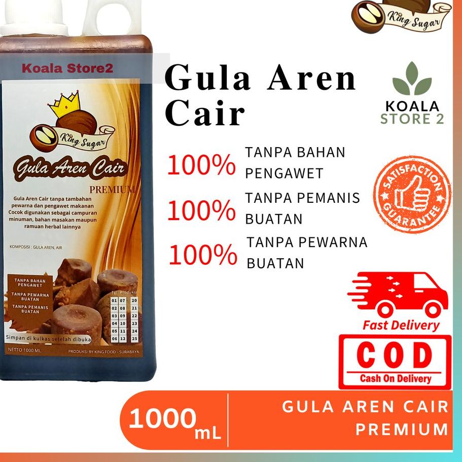 

☄ Gula Aren Cair By King Sugar 1 Liter setara 1,3 Kg / Brown Sugar Cair 1000 mL / Campuran Minuman Hitz Kekinian ☇