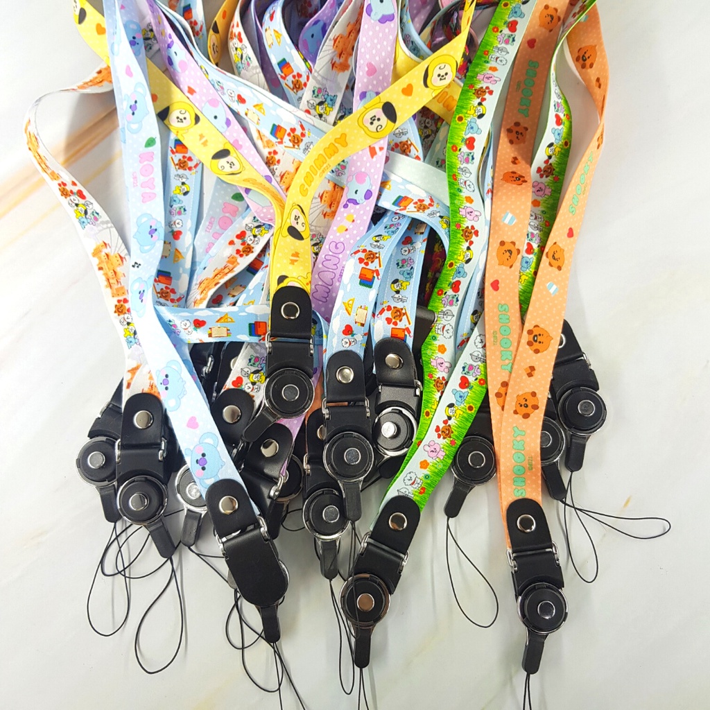 ENZ ® TALI GANTUNGAN HANDPHONE LANYARD MOTIF / TALI GANTUNGAN ID CARD UNIVERSAL PANJANG 45 CM 1263