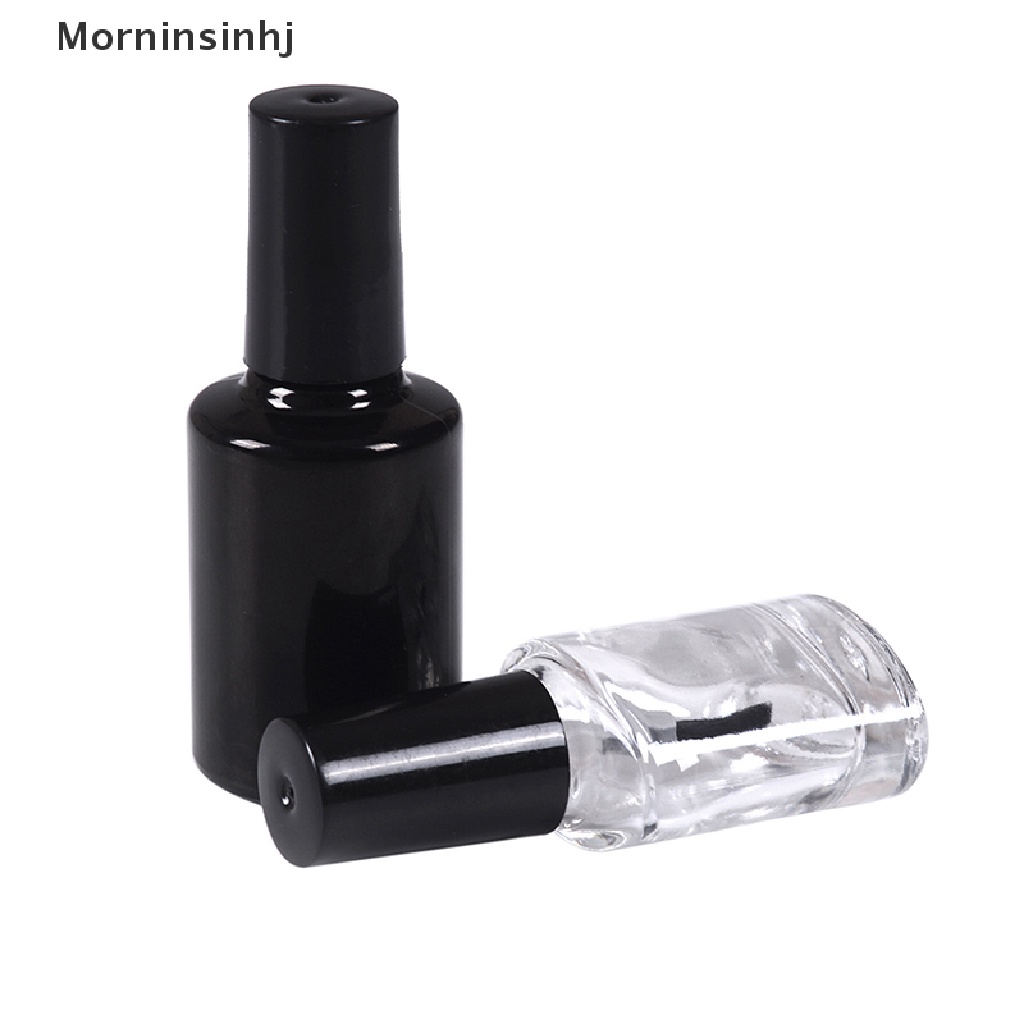 Mornin 10/15ml Botol Kutek Kosong Kaca Bening Dengan brush refillable manicure tool id