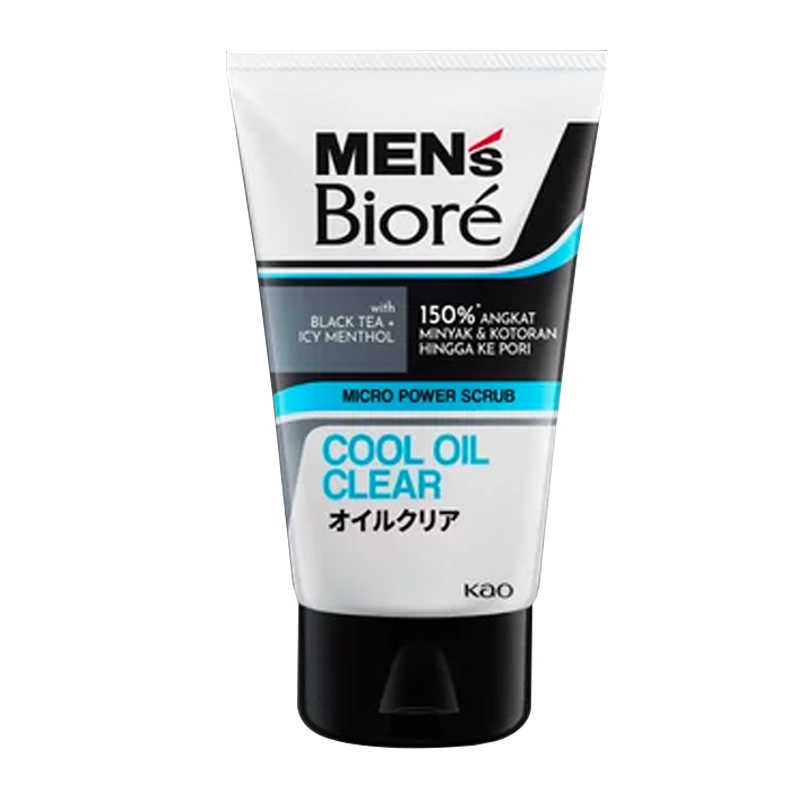 Men's Biore Facial Foam Cool Oil Clear 100 gr - Pembersih wajah pria