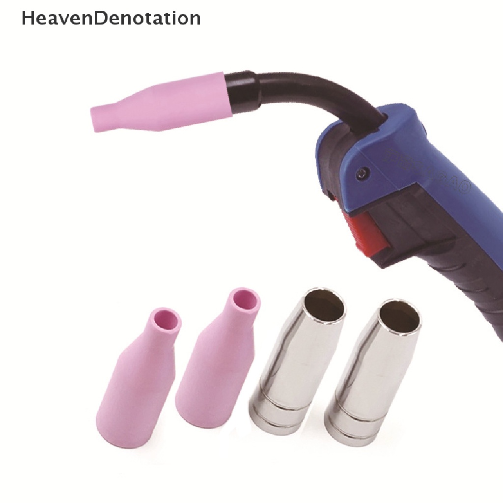 [HeavenDenotation] 5Pcs MB15AK MIG / MAG Gas Ceramic Nozzle Welding Gun Torch Tip Nozzle Shield Cup HDV