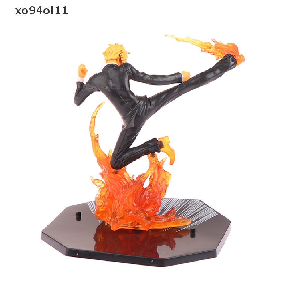 Xo 15 cm Anime One Piece Sanji Patung Hitam Kaki Api Versi Pertempuran Pvc Koleksi Onepiece Action Figure Model Mainan Hadiah OL