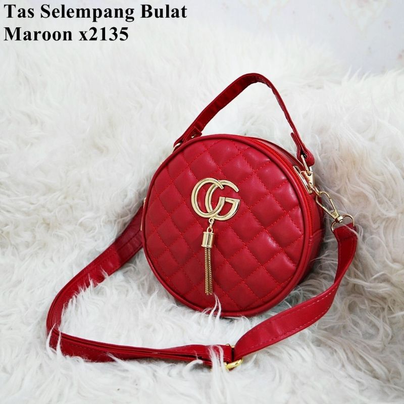 Tas Bulat Selempang 05-2135 Bag wanita murah tas Fashion andin korea style grosir murah THR