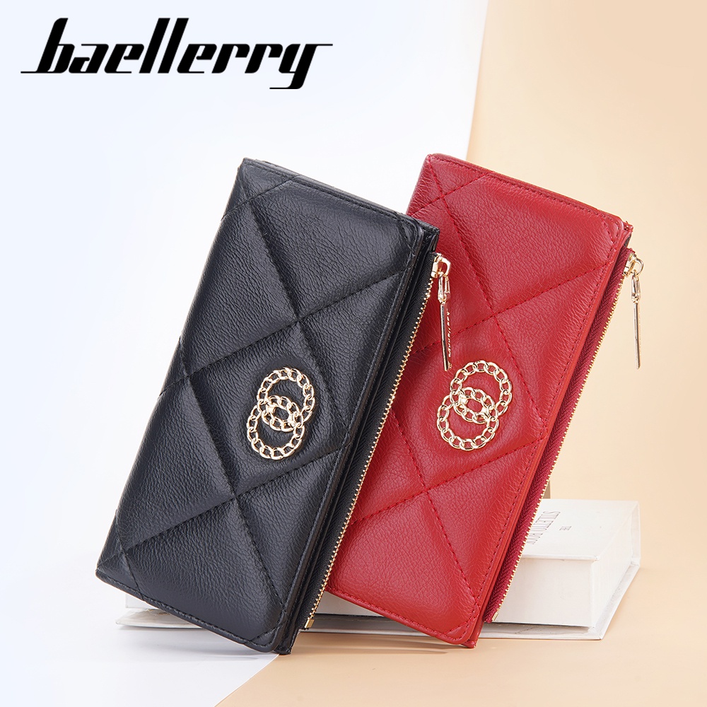 BAELLERRY N2384 Dompet Wanita Panjang Bahan Kulit PU Leather Premium WATCHKITE WKOS