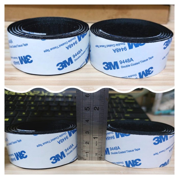 Tape Velcro 3M Double Tape Adhesive Hook And Loop Perekat Halus Kasar